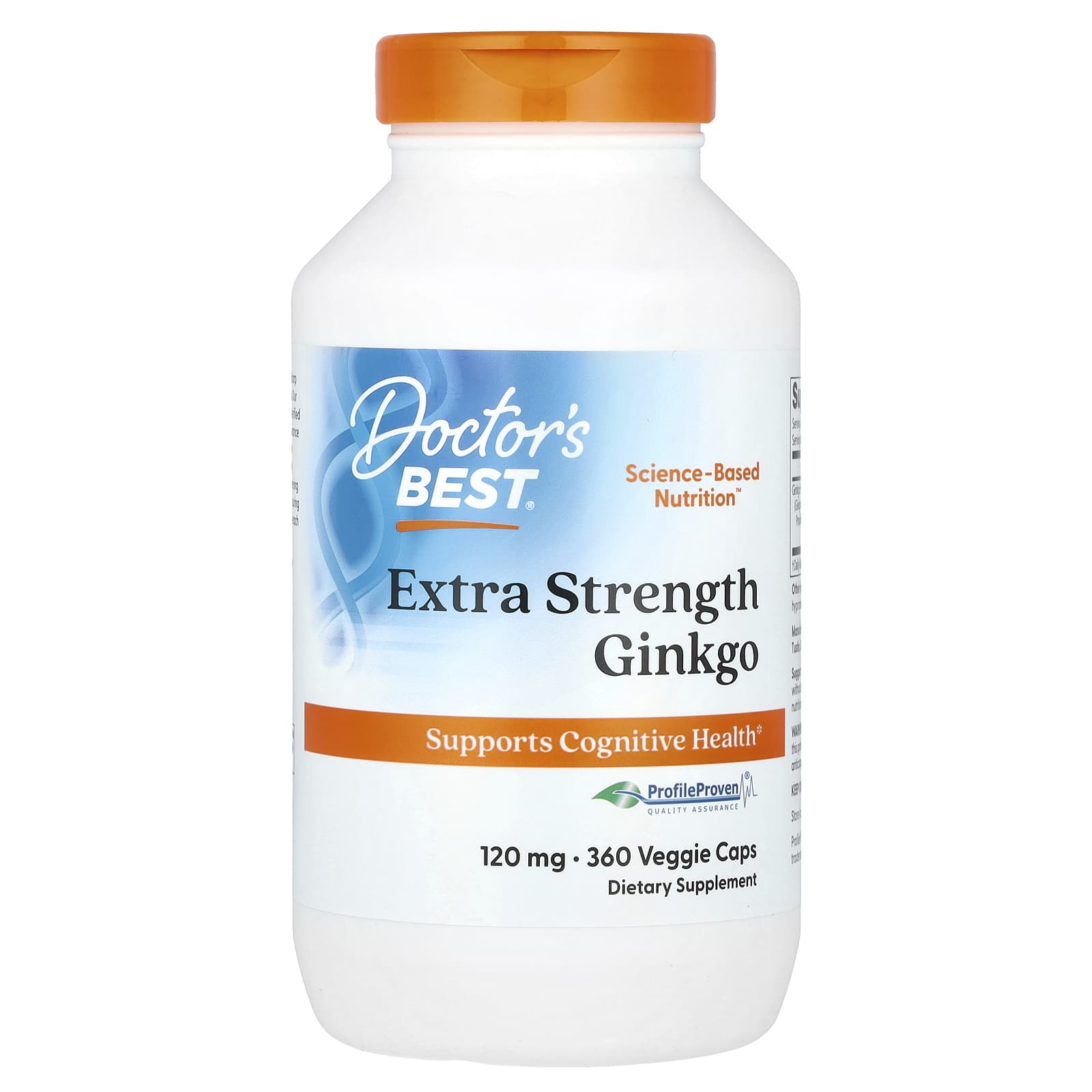 Doctor's Best Extra Strength Ginkgo Biloba 120mg 360 Capsules - Image 1