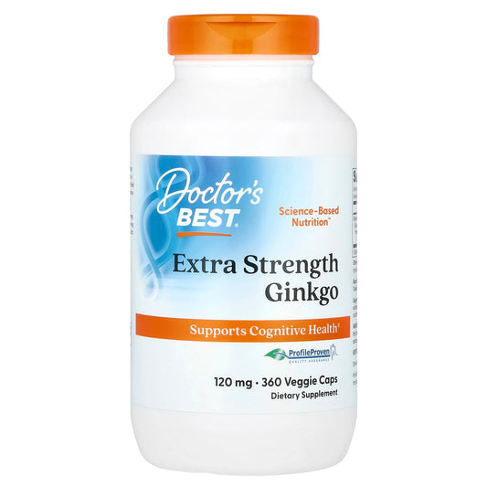 Doctor's Best Extra Strength Ginkgo Biloba 120mg 360 Capsules - Image 1