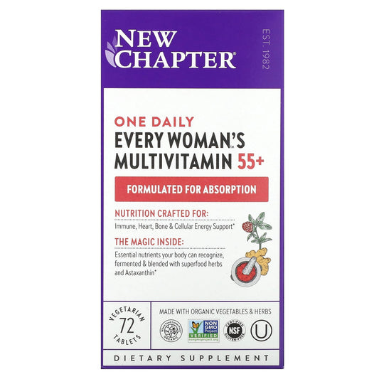 New Chapter, Every Woman's One Daily 55+ Multivitamin, 72 Vegetarian Tablets - Image 1