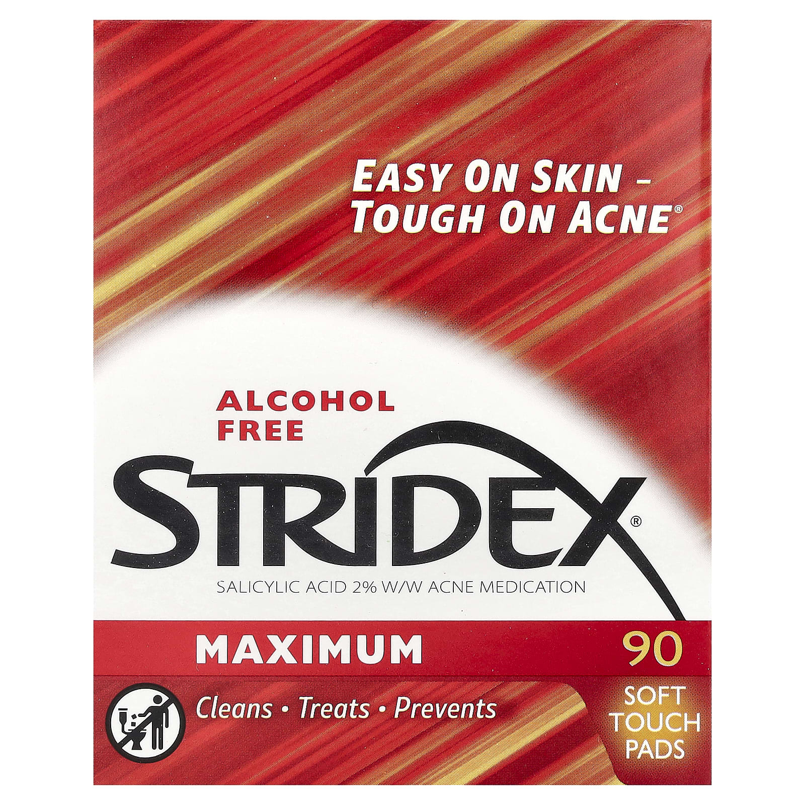 Stridex, Maximum, Alcohol Free, 90 Soft Touch Pads - Image 2