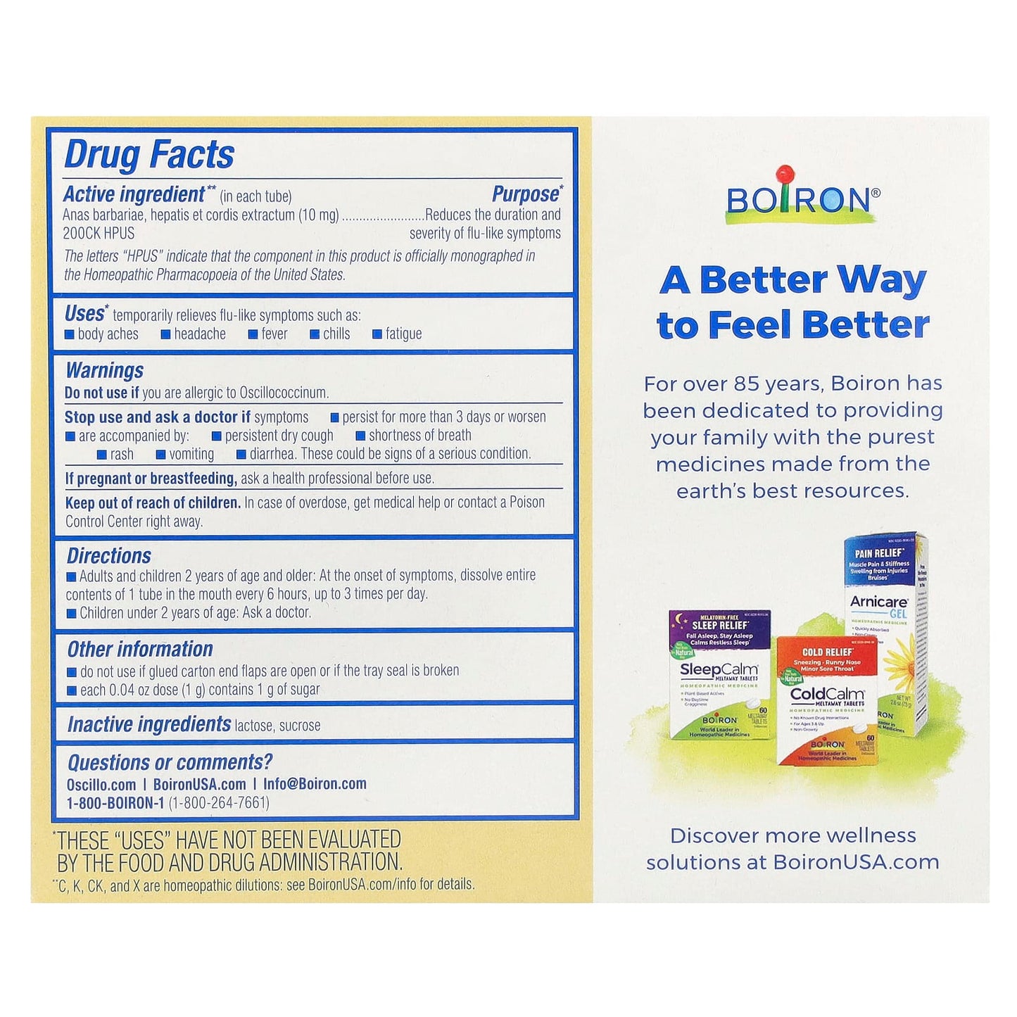 Boiron Oscillococcinum for Flu-Like Symptoms, 30 Doses, Ages 2+ - Image 2