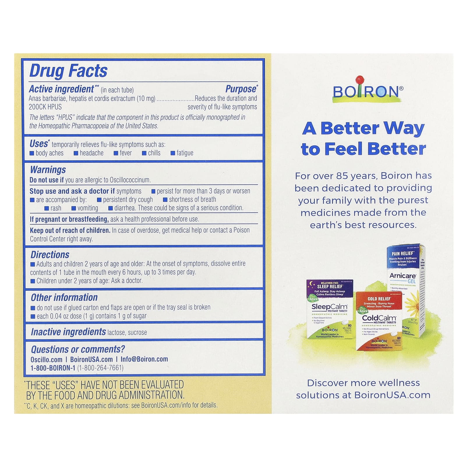 Boiron Oscillococcinum for Flu-Like Symptoms, 30 Doses, Ages 2+ - Image 2