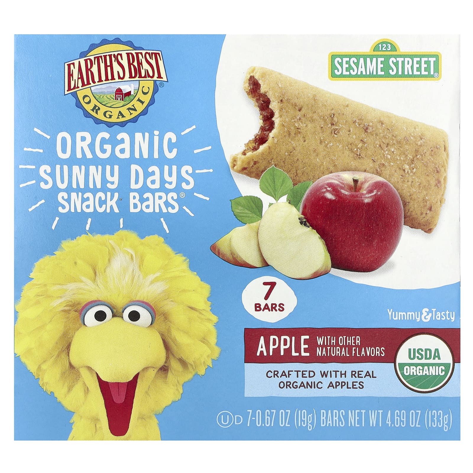 Organic Apple Snack Bars for Toddlers - 7 Bars, 2 Years and Up - Image 1