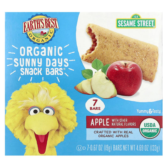 Organic Apple Snack Bars for Toddlers - 7 Bars, 2 Years and Up - Image 1