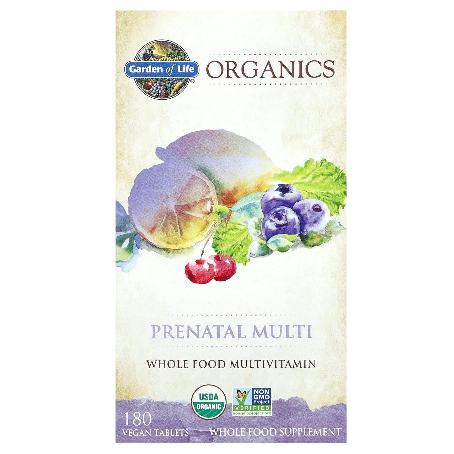 Garden of Life Organics Prenatal Multi Vitamin 180 Tablets - Image 1