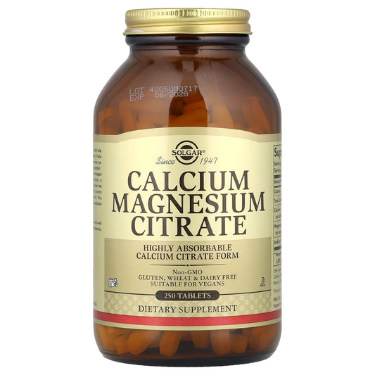 Solgar, Calcium Magnesium Citrate, 250 Tablets - Image 1