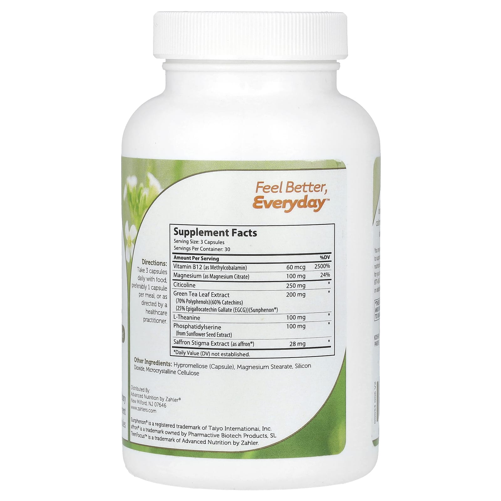 Zahler, TeenFocus, 90 Capsules - Image 2