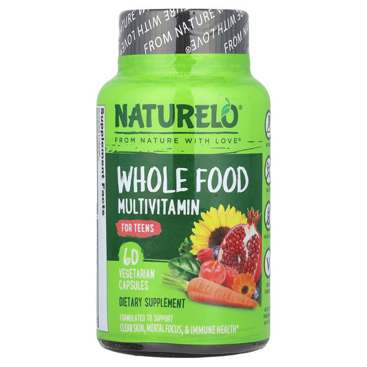 NATURELO, Whole Food Multivitamin, For Teens, 60 Vegetarian Capsules - Image 1