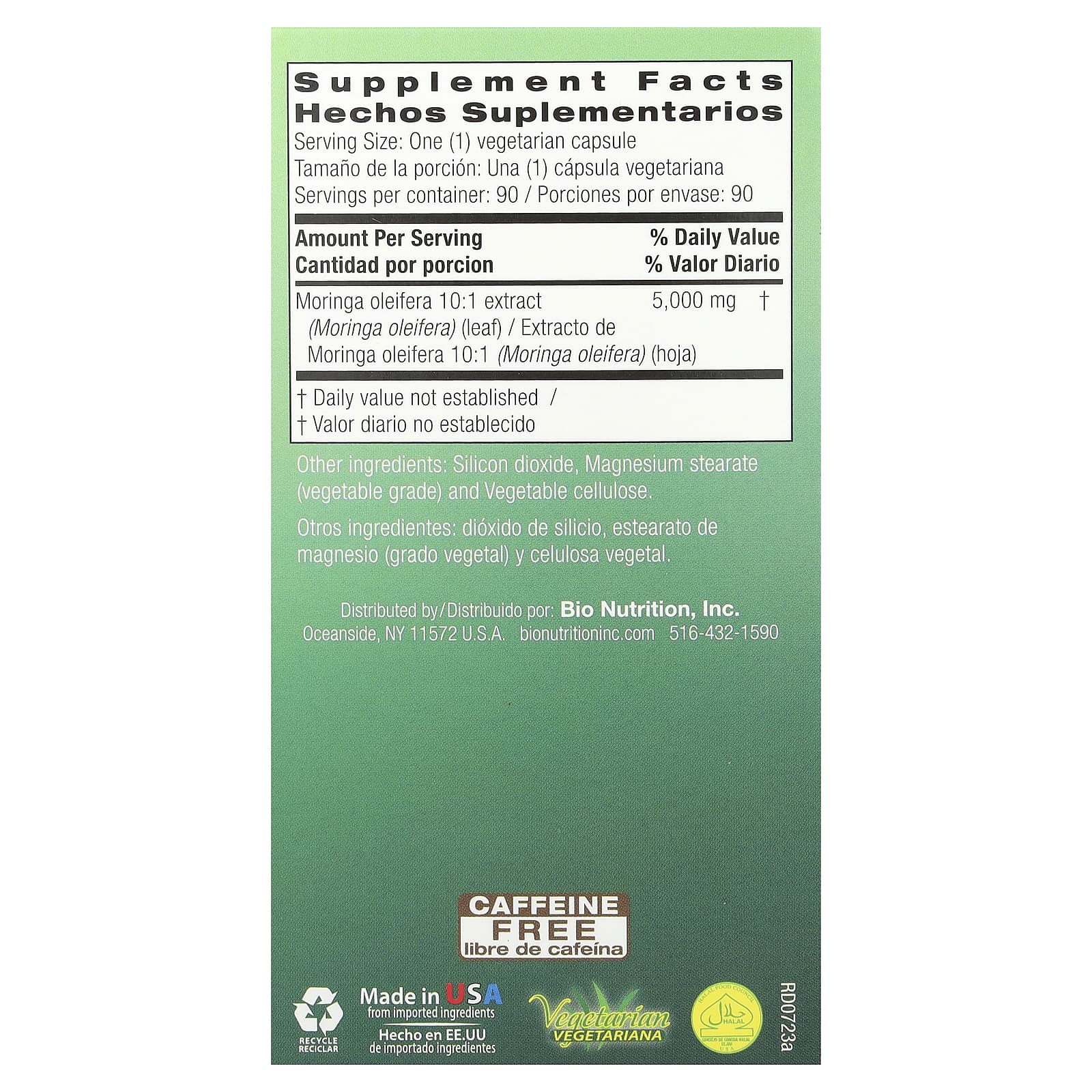 Moringa 5000mg - Bio Nutrition's Nutrient-Dense Dietary Supplement - Image 2