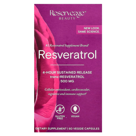 Reserveage Beauty, Resveratrol, 60 Veggie Capsules - Image 1