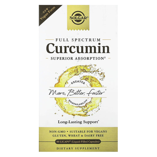 Solgar, Full Spectrum Curcumin, 90 LiCaps - Image 1