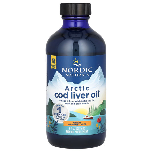 Nordic Naturals, Arctic Cod Liver Oil, Orange, 1,060 mg, 8 fl oz (237 ml) - Image 1