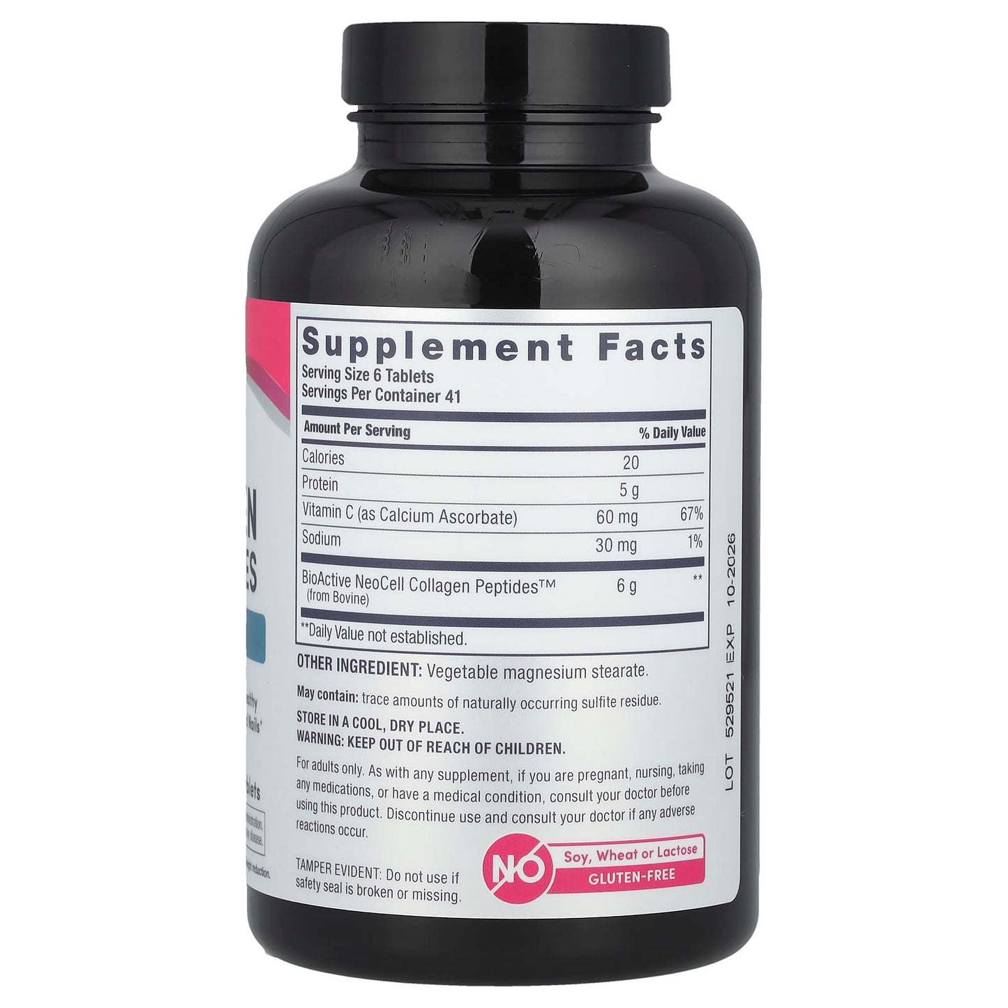 NeoCell, Grassfed Collagen Peptides + Vitamin C, 250 Tablets - Image 2