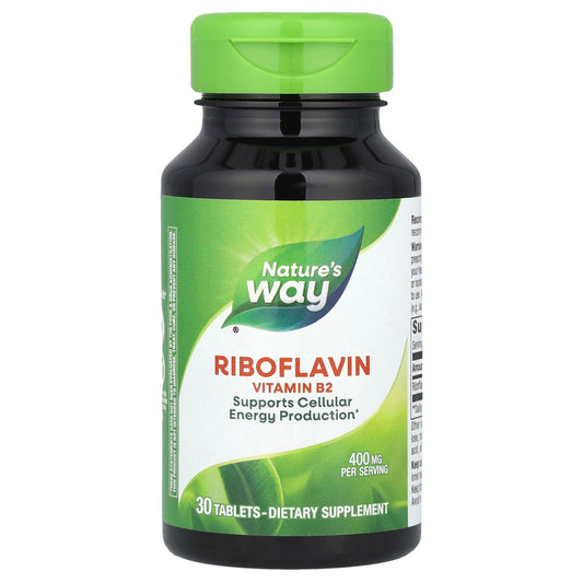 Nature's Way, Riboflavin Vitamin B2, 400 mg, 30 Tablets - Image 1