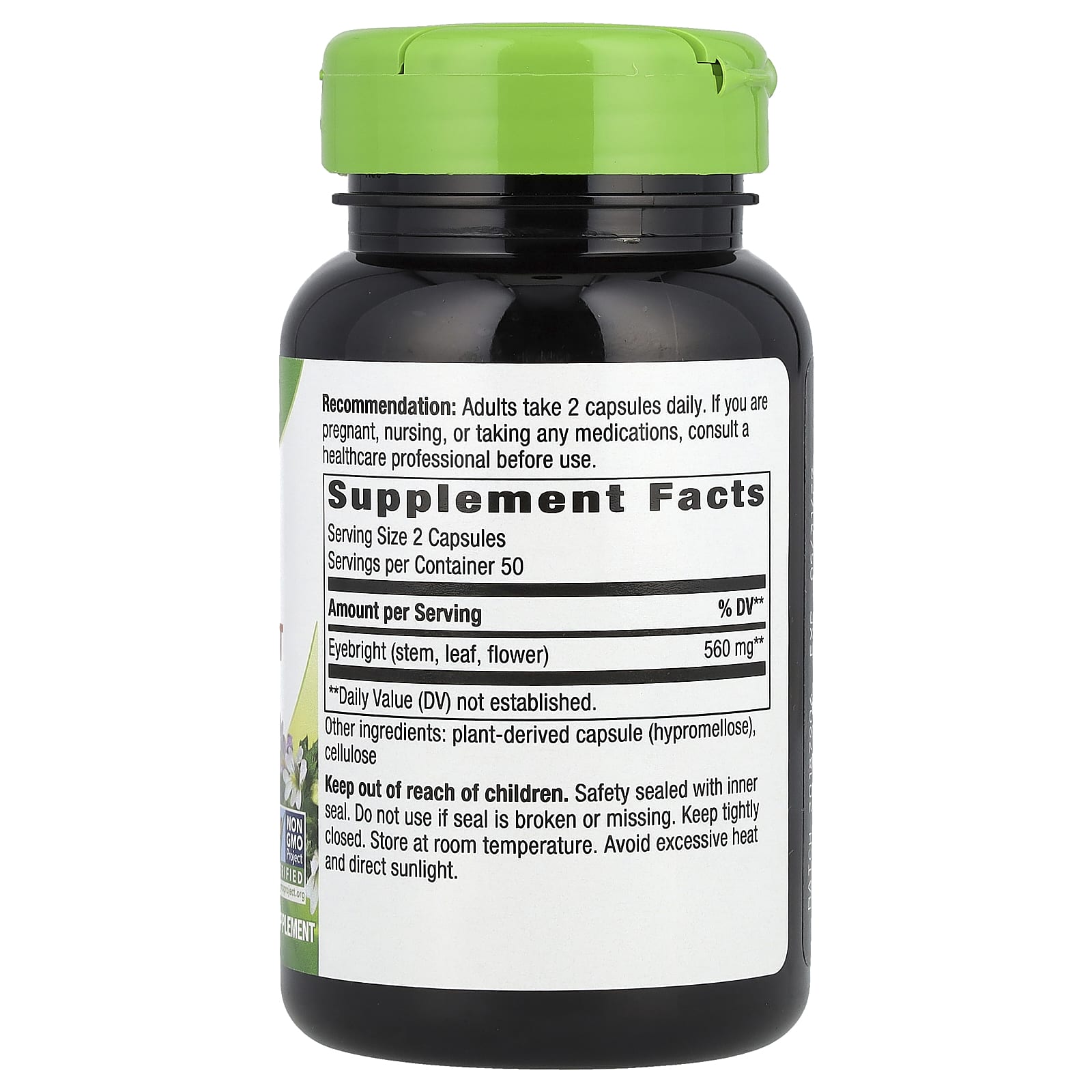 Nature's Way, Eyebright Herb, 560 mg, 100 Vegan Capsules (280 mg per Capsule)