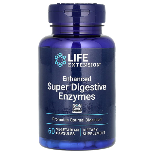 Life Extension, Enhanced Super Digestive Enzymes, 60 Vegetarian Capsules - Image 1