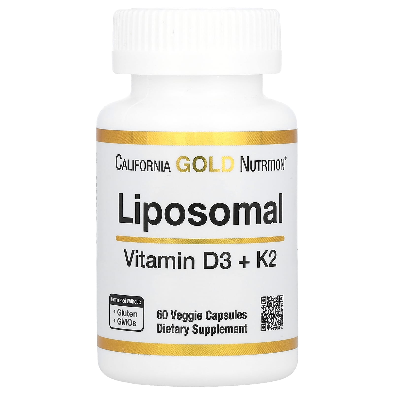 California Gold Nutrition Liposomal Vitamin K2+ D3 Support for Healthy Bones - Image 1