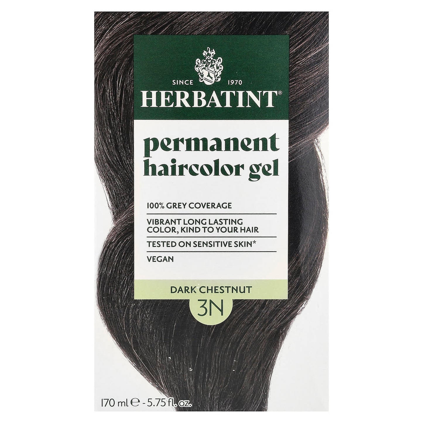 Herbatint Permanent Hair Color Gel 3N Dark Chestnut 5.75 fl oz - Image 1