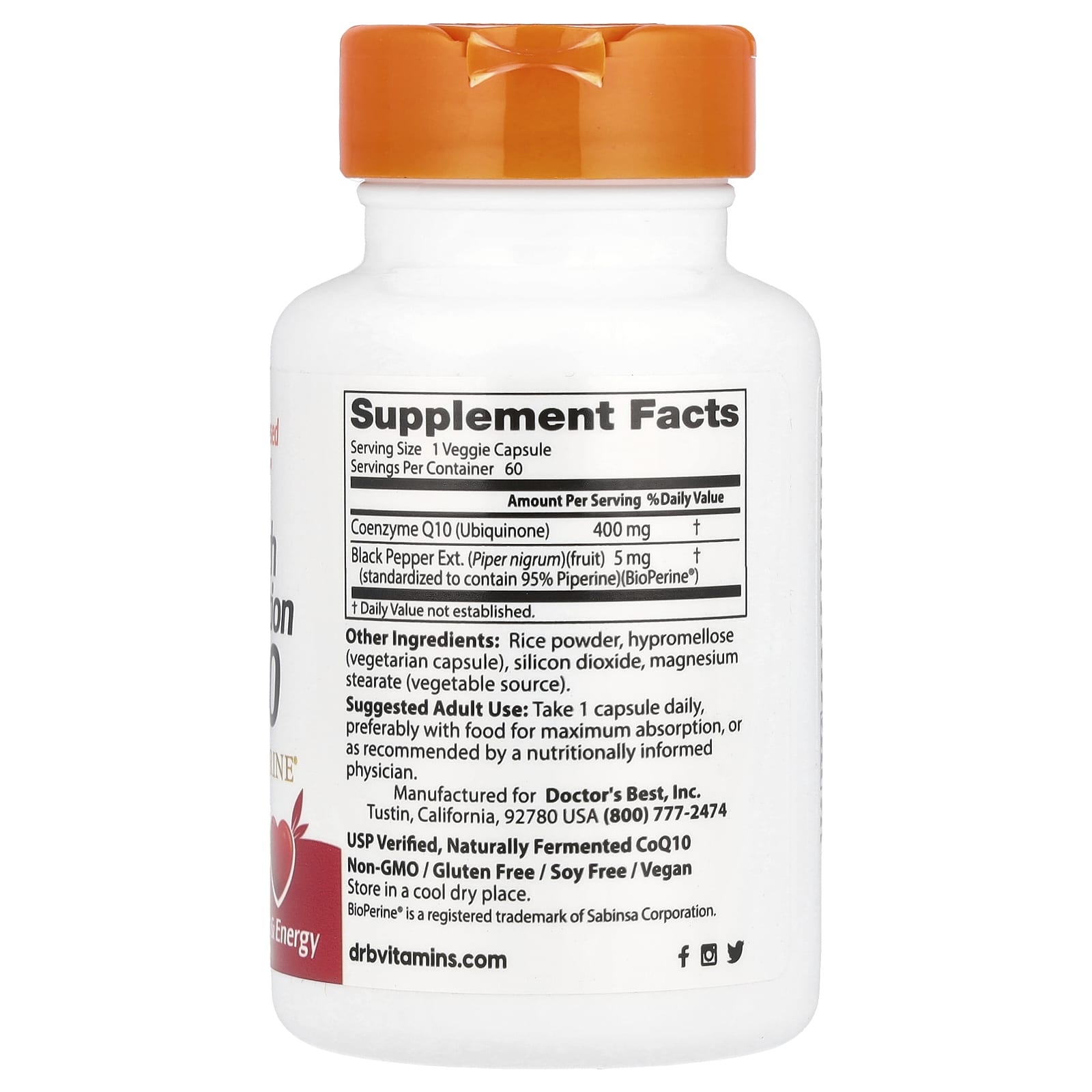 High Absorption CoQ10 with BioPerine 400mg for Heart Health - Image 2