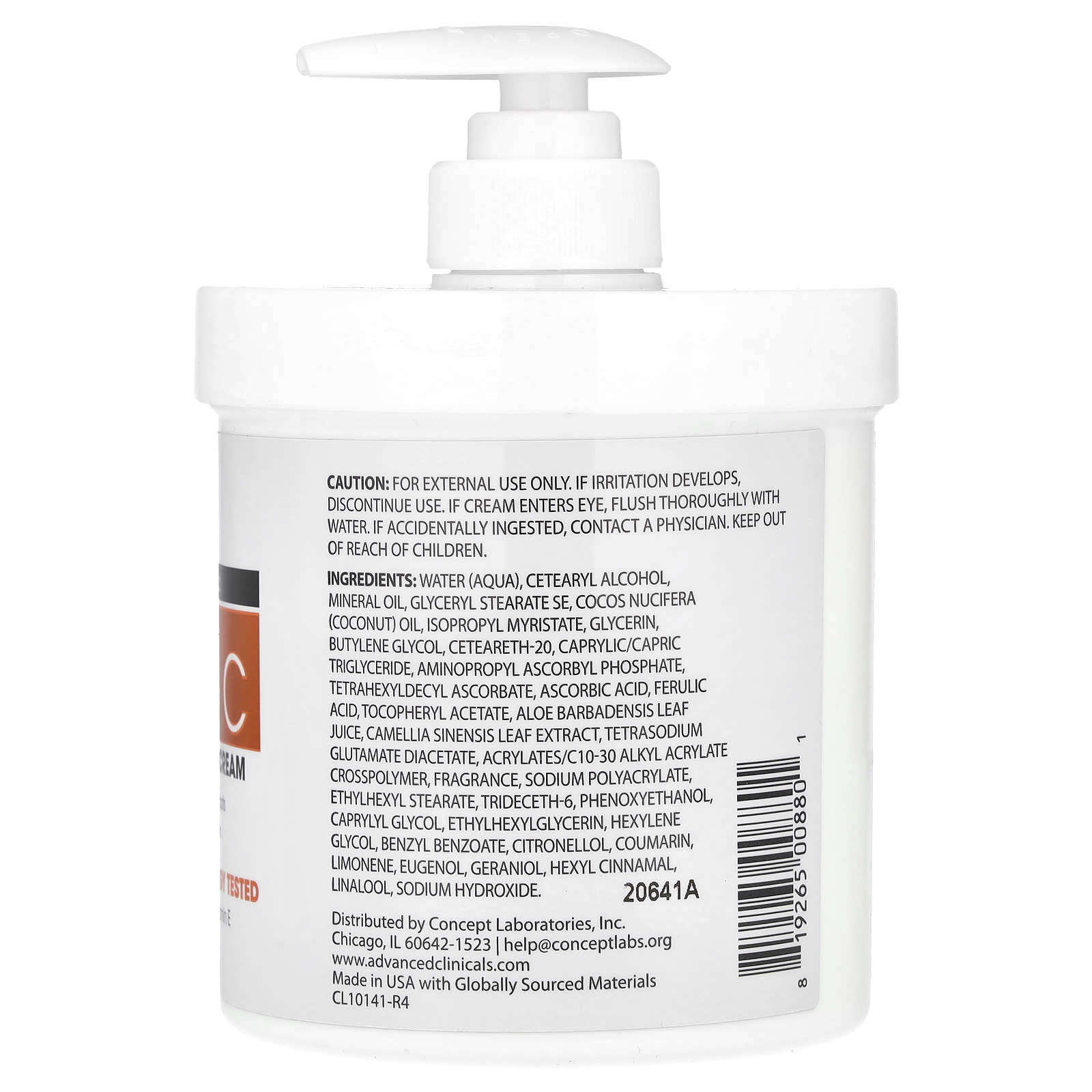Vitamin C Brightening Cream for Glowing Skin - 16 oz (454 g) - Image 2