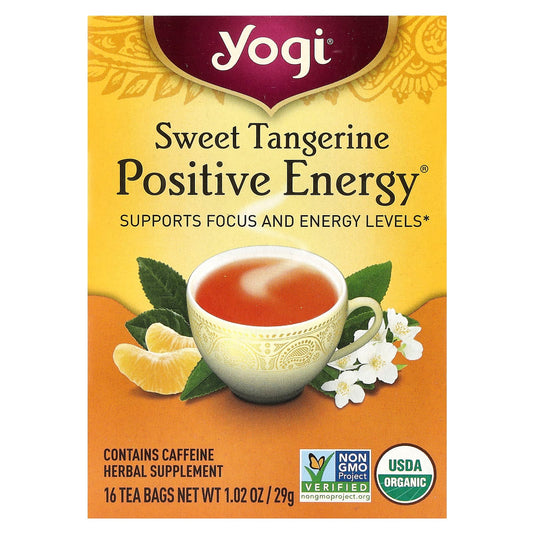 Yogi Tea, Positive Energy®, Sweet Tangerine, 16 Tea Bags, 1.02 oz (29 g) - Image 1