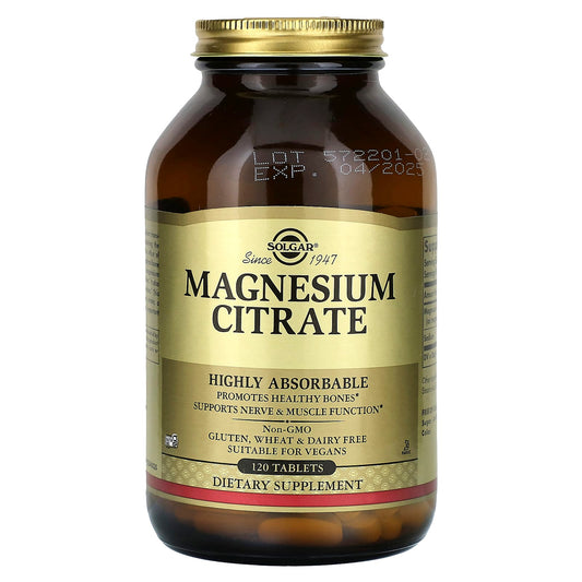 Solgar, Magnesium Citrate, 120 Tablets - Image 1