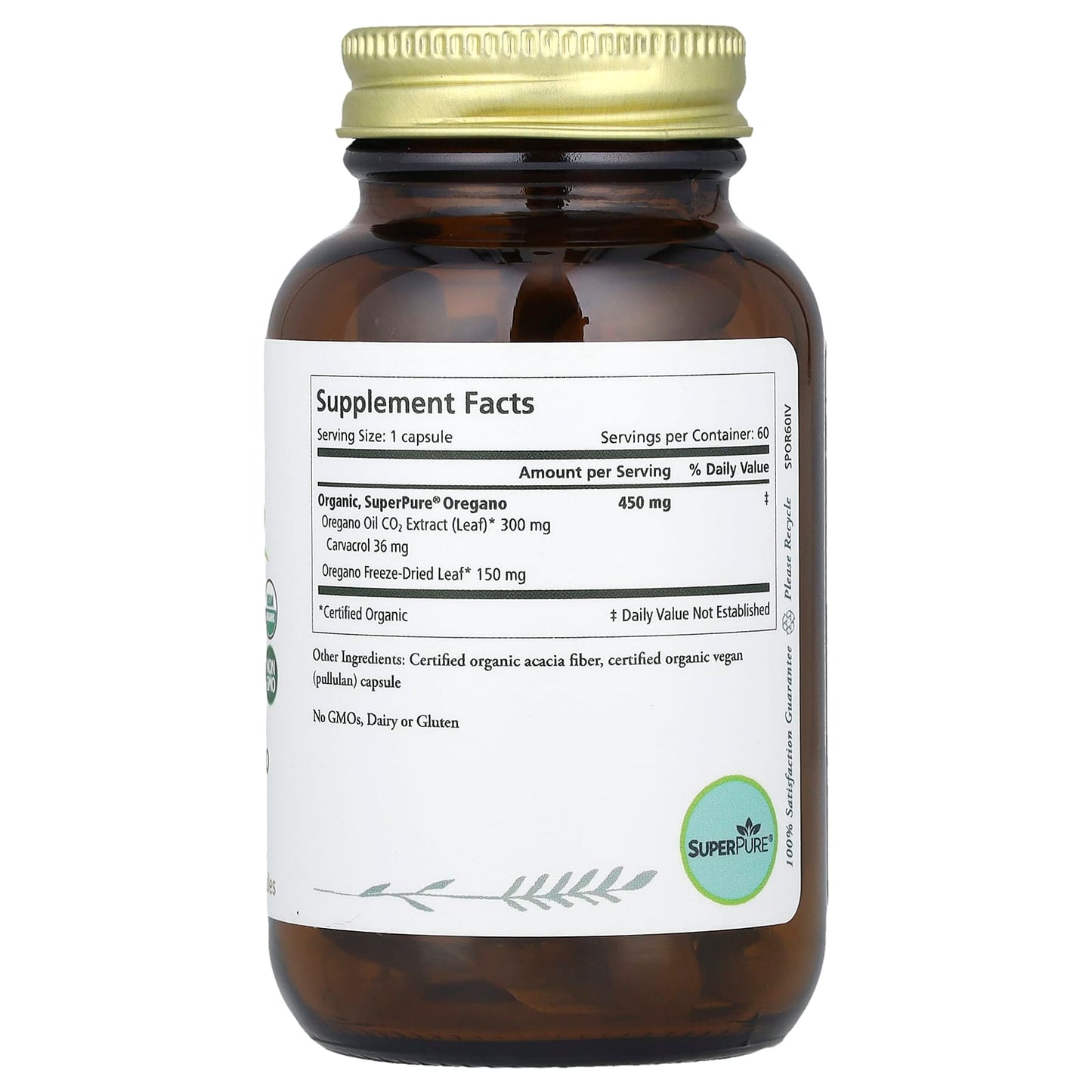 Pure Synergy, SuperPure® Oregano, 60 Capsules (450 mg per Capsule) - Image 2