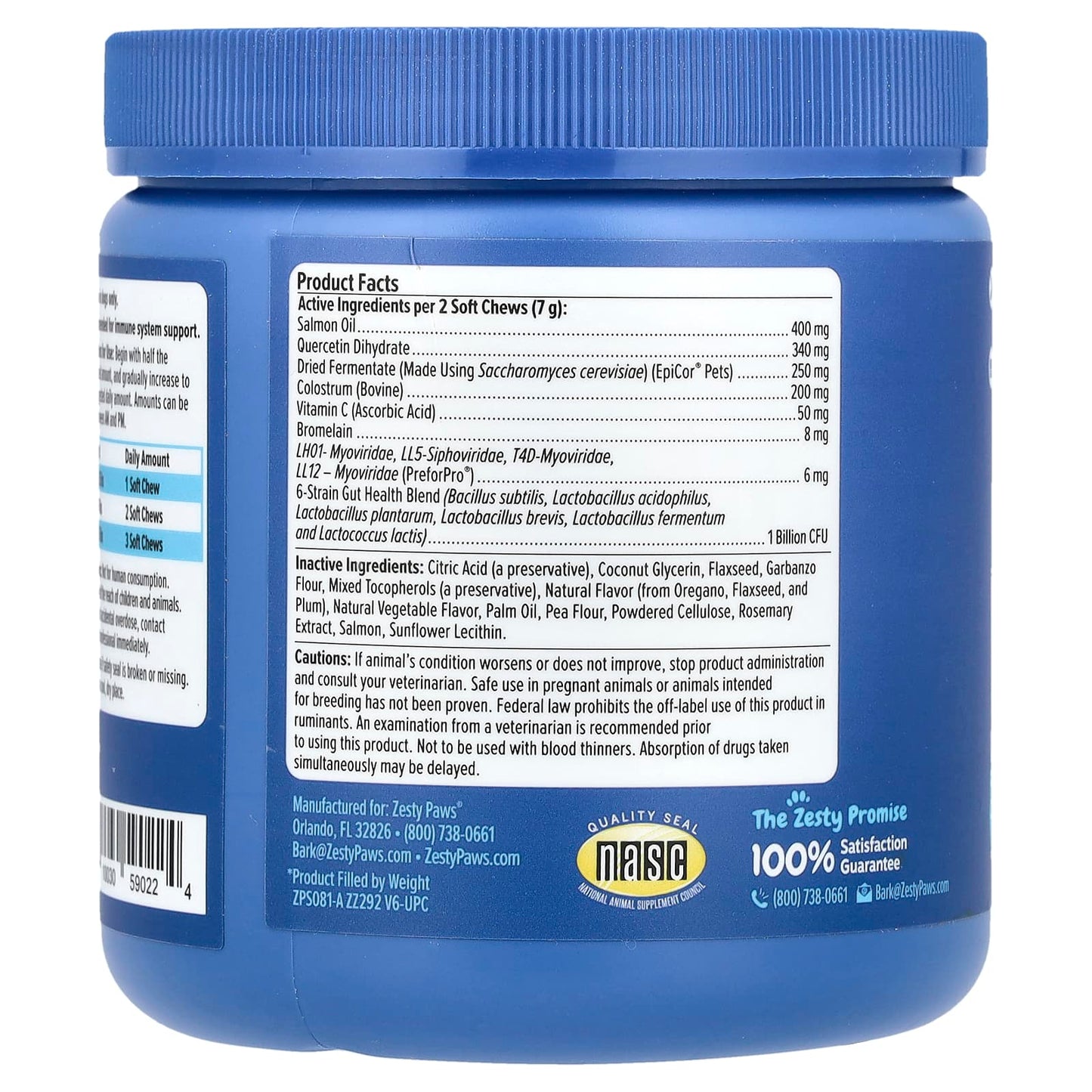 Zesty Paws, Senior Advanced, Allergy & Immune Bites, For Dogs, Salmon, 90 Soft Chews, 11.1 oz (315 g) - Image 2