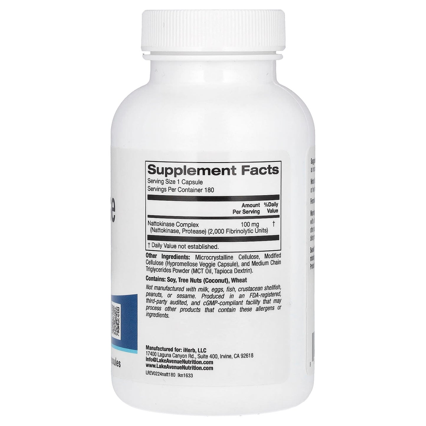 Boost Cardiovascular Health with Lake Avenue Nutrition Nattokinase 2000 FU Capsules - Image 2