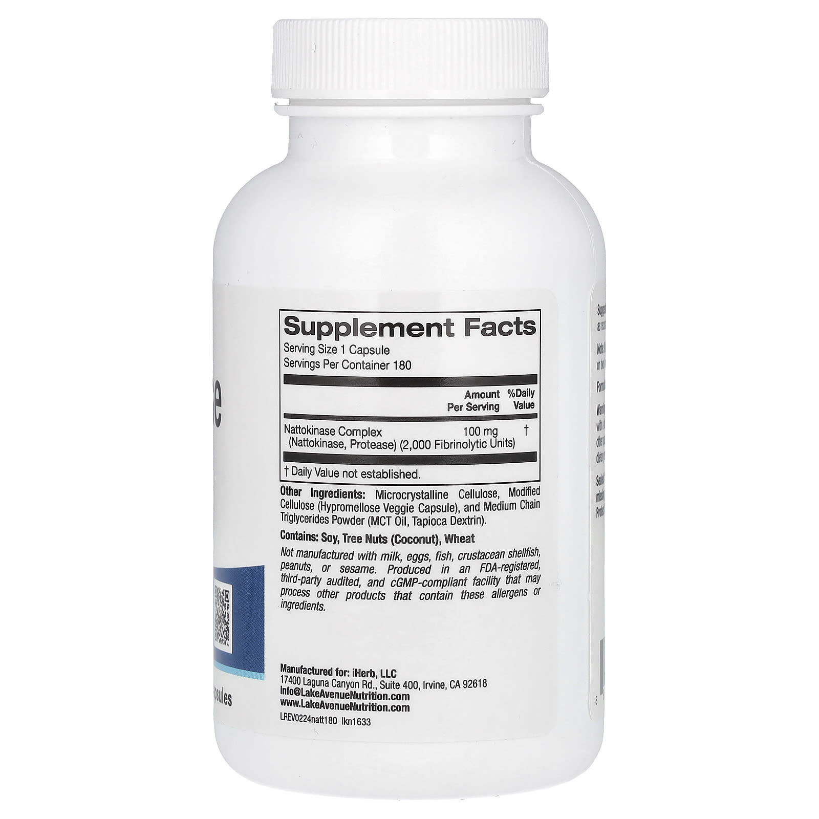 Boost Cardiovascular Health with Lake Avenue Nutrition Nattokinase 2000 FU Capsules - Image 2