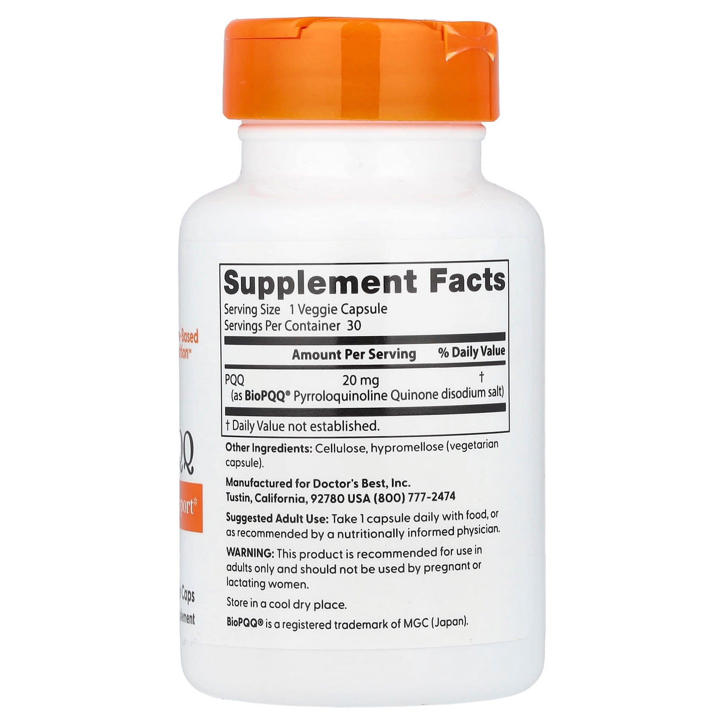 PQQ 20mg - Doctor's Best - Boost Cellular Energy & Vitality - Image 2