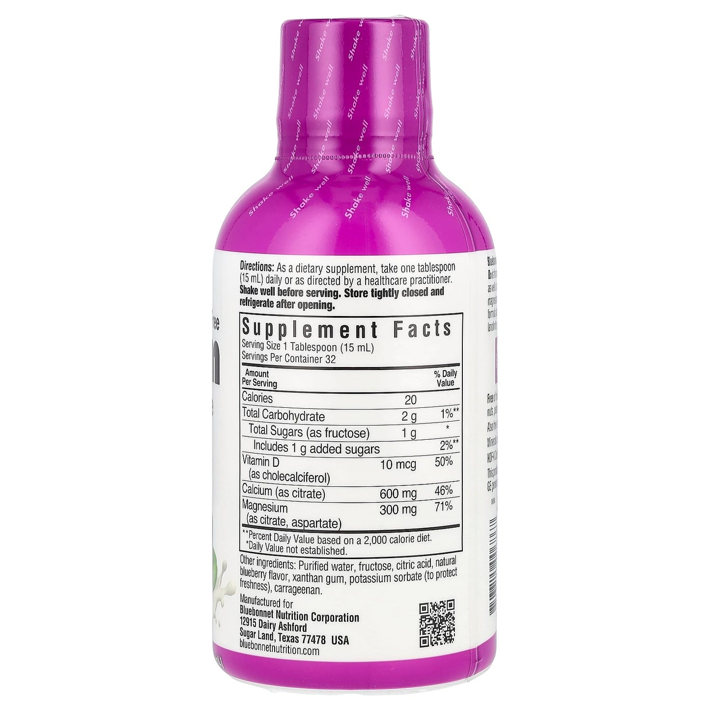 Liquid Calcium Magnesium Citrate & Vitamin D3 Supplement by Bluebonnet Nutrition - Image 2
