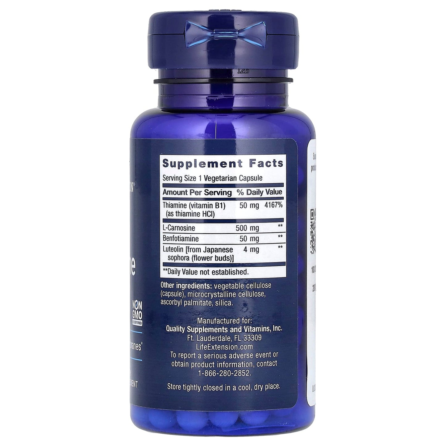 Life Extension, Super Carnosine, 500 mg, 60 Vegetarian Capsules - Image 2