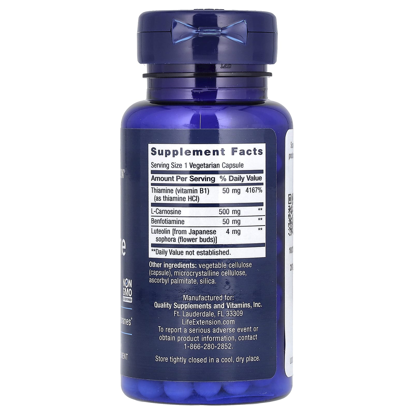 Life Extension, Super Carnosine, 500 mg, 60 Vegetarian Capsules - Image 2