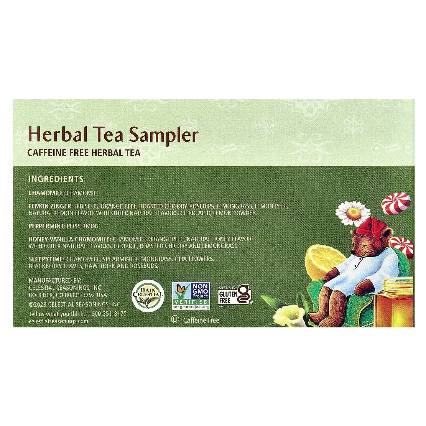 Celestial Seasonings Herbal Tea Sampler, Caffeine-Free, 5 Flavors - Image 2