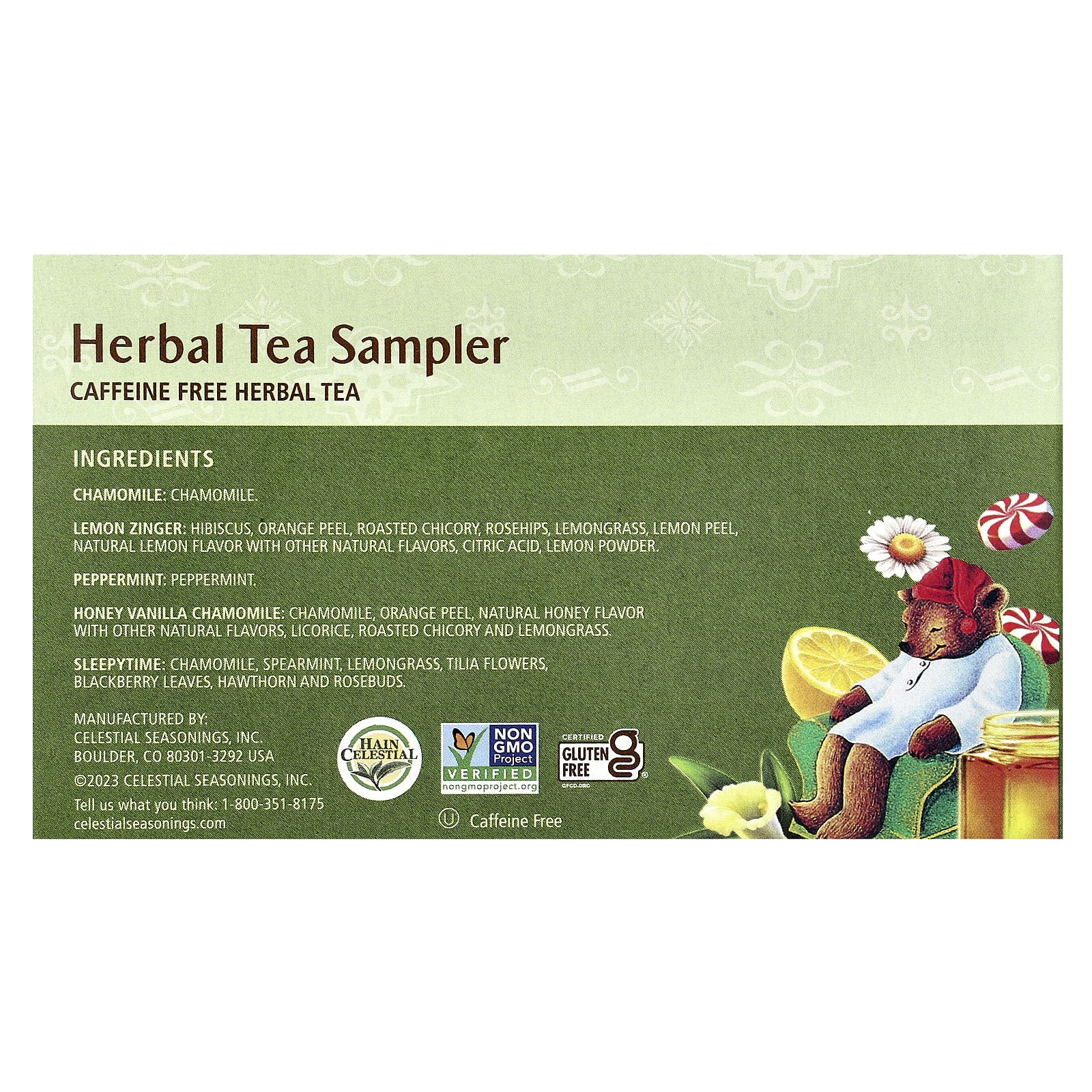 Celestial Seasonings Herbal Tea Sampler, Caffeine-Free, 5 Flavors - Image 2
