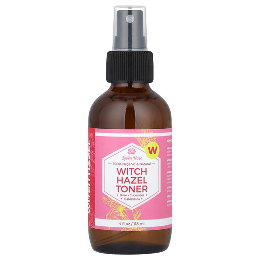 Leven Rose, 100% Organic & Natural, Witch Hazel Toner, 4 fl oz (118 ml) - Image 1