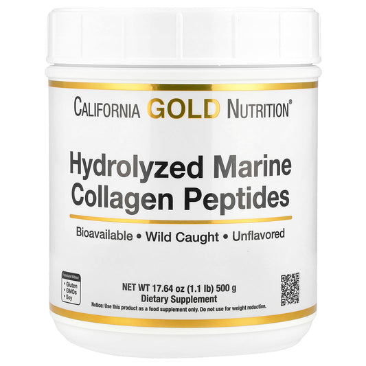 Hydrolyzed Marine Collagen Peptides for Healthy Hair, Skin & Joints - 1.1 lb - Image 1