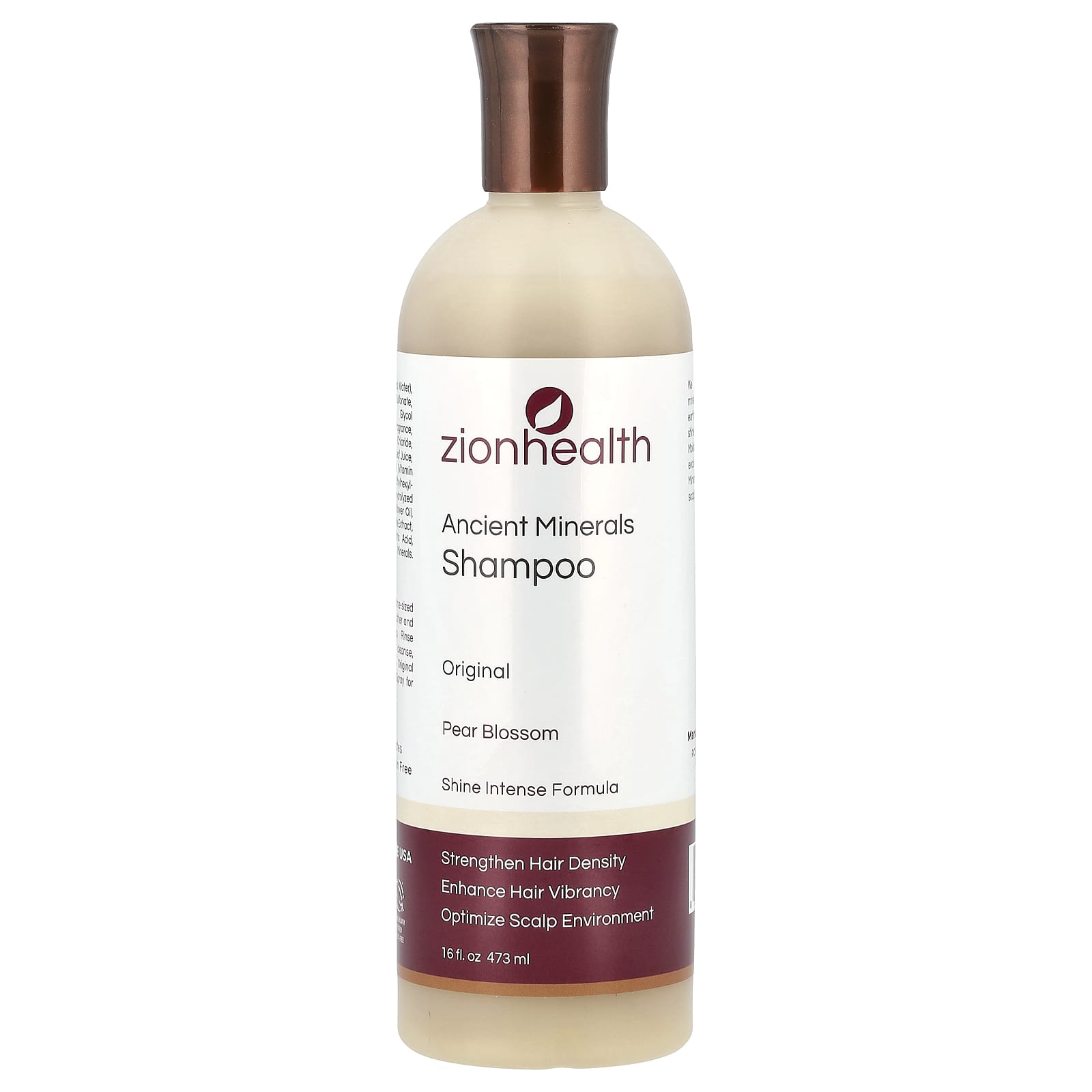 Zion Health, Ancient Minerals Shampoo, Original, Pear Blossom, 16 fl oz (473 ml) - Image 1