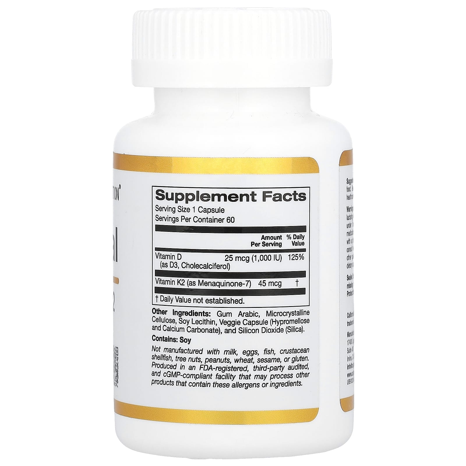 California Gold Nutrition Liposomal Vitamin K2+ D3 Support for Healthy Bones - Image 2