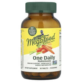 MegaFood One Daily Multivitamin - 90 Tablets for Immune Support & Bone Health