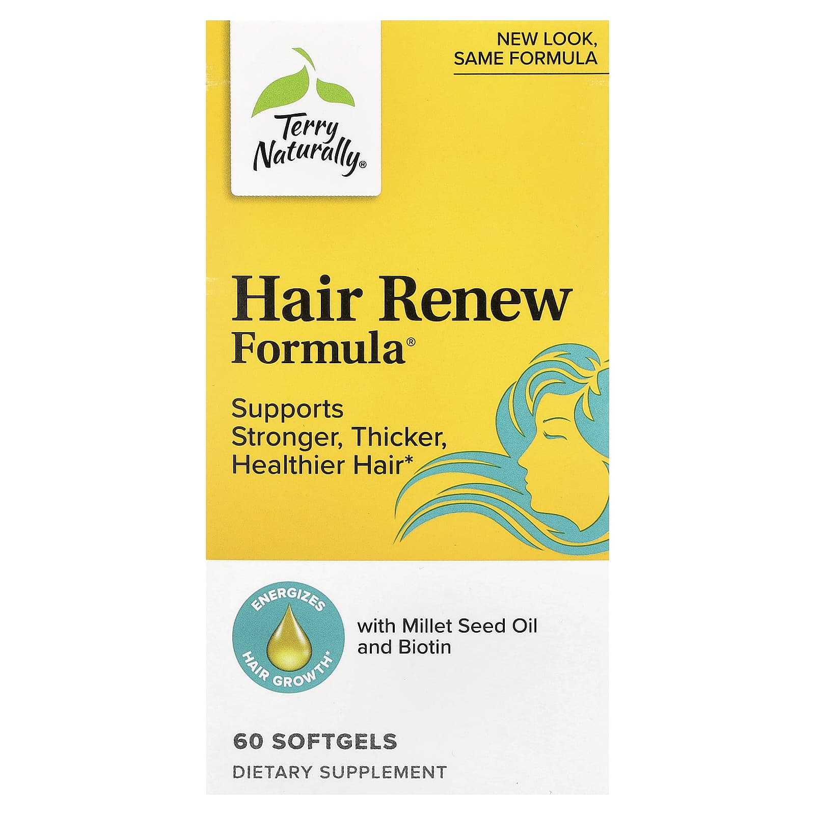 Terry Naturally, Hair Renew Formula®, 60 Softgels - Image 1