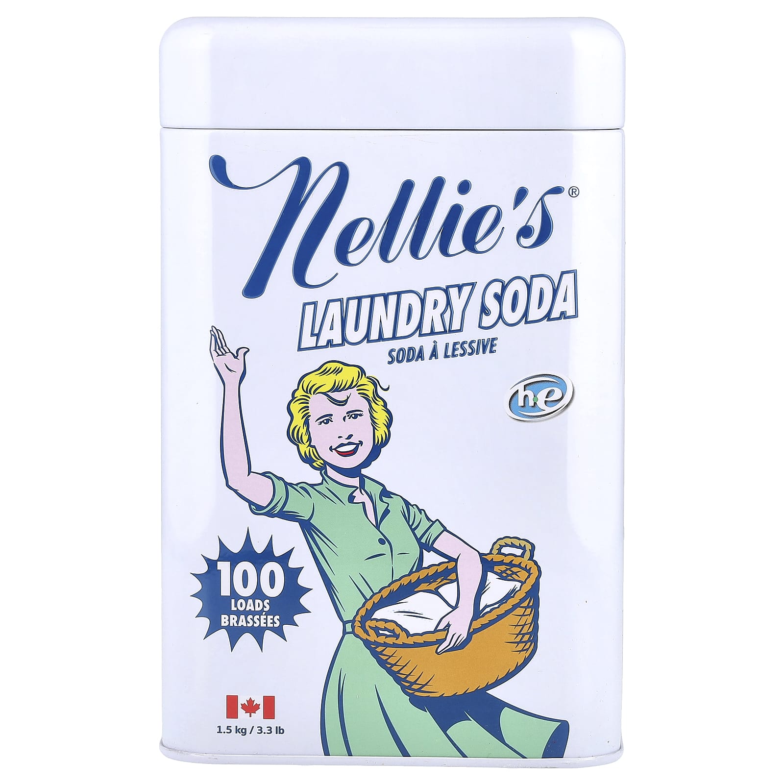 Nellie's, Laundry Soda, 100 Loads, 3.3 lbs (1.5 kg) - Image 1
