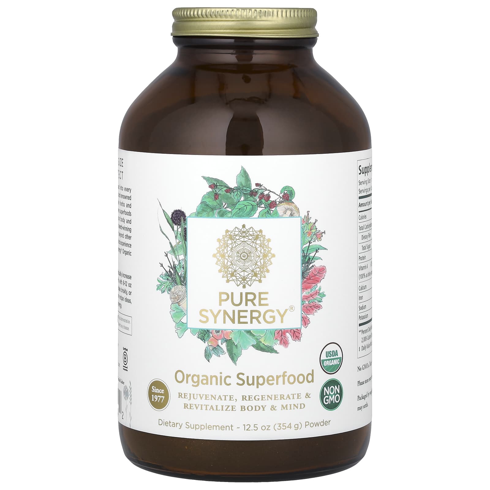 Pure Synergy, Organic Superfood  Powder, 12.5 oz (354 g) - Image 1