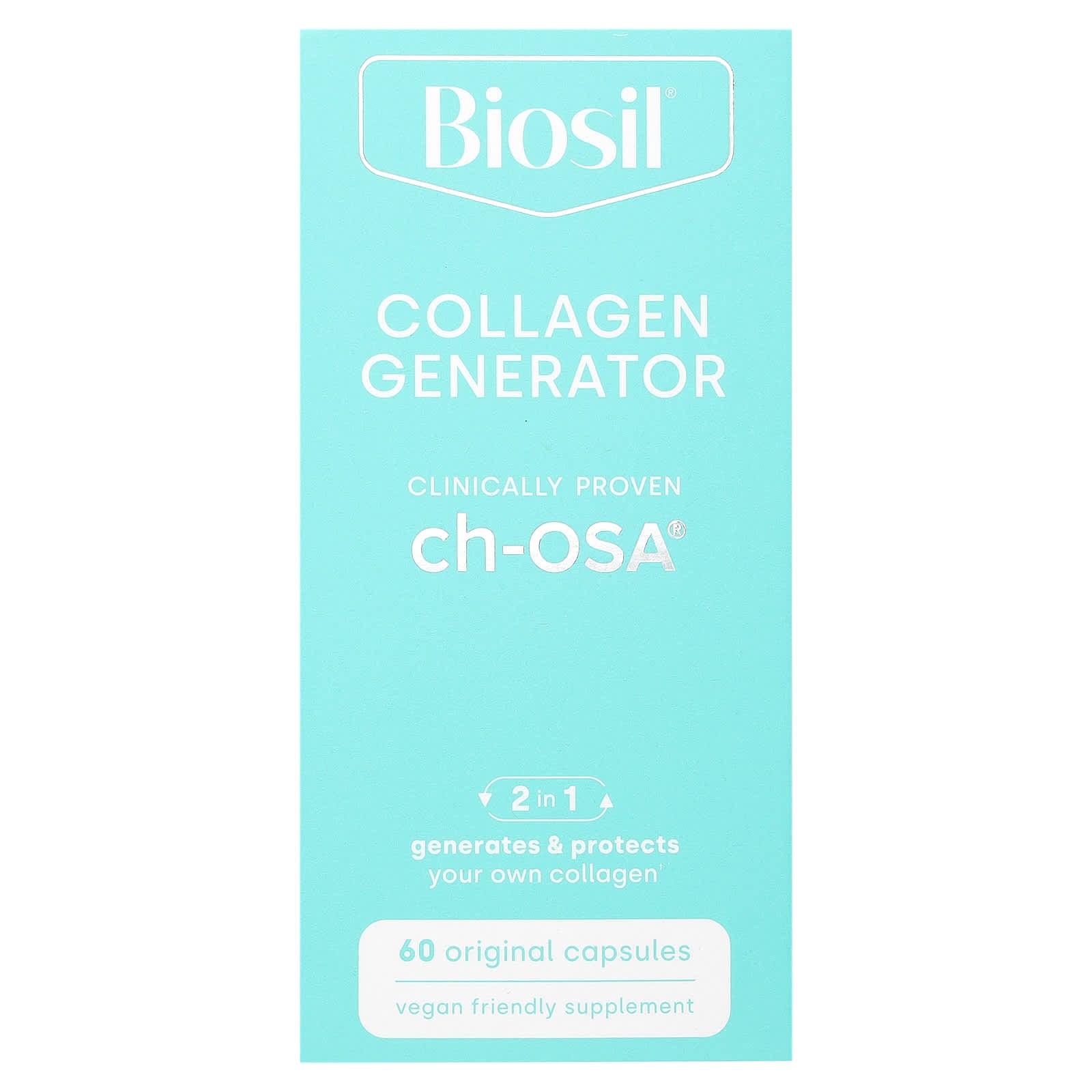 BioSil Collagen Generator - Vegan Friendly, Gluten Free, 60 Capsules - Image 1