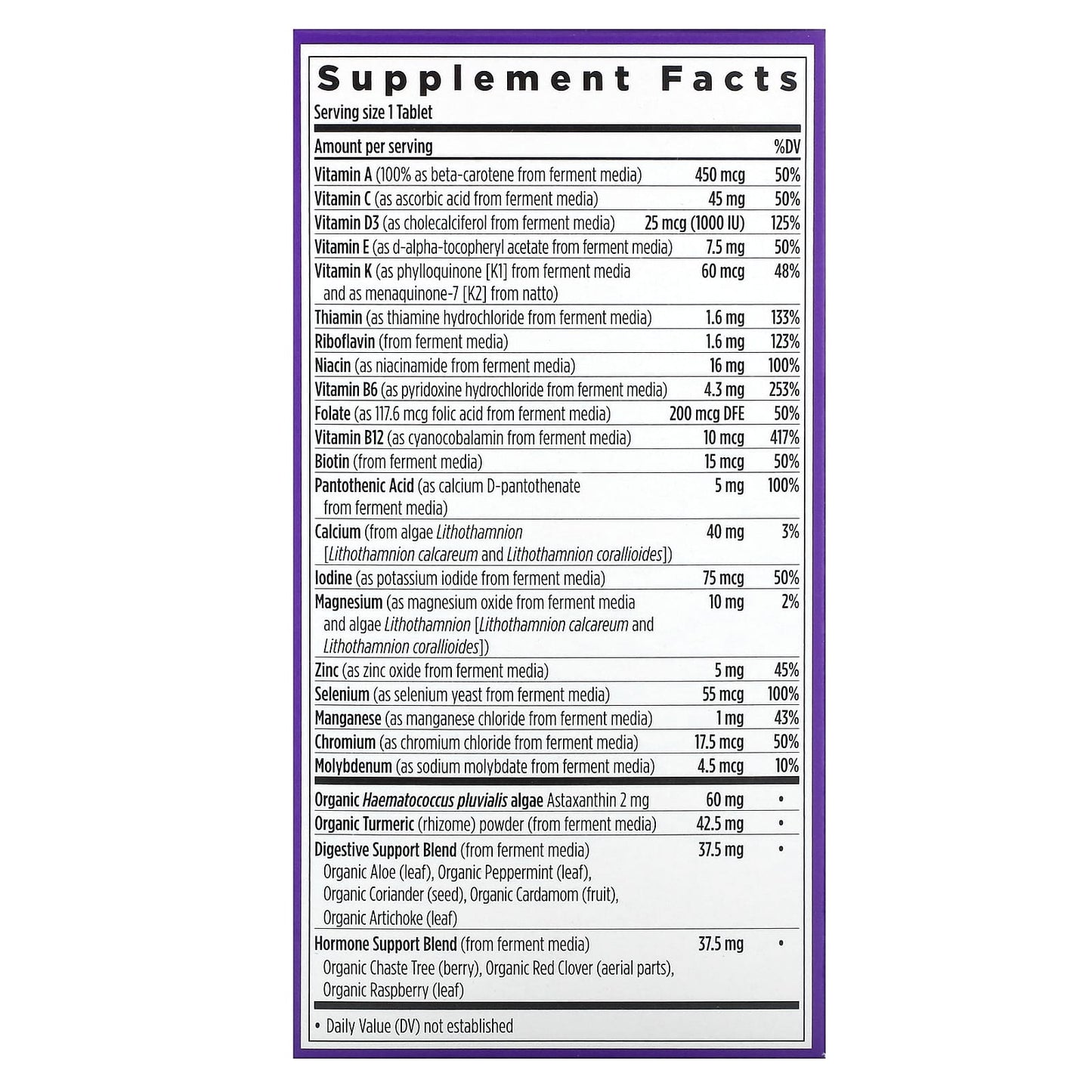 New Chapter, Every Woman's One Daily 55+ Multivitamin, 72 Vegetarian Tablets - Image 2