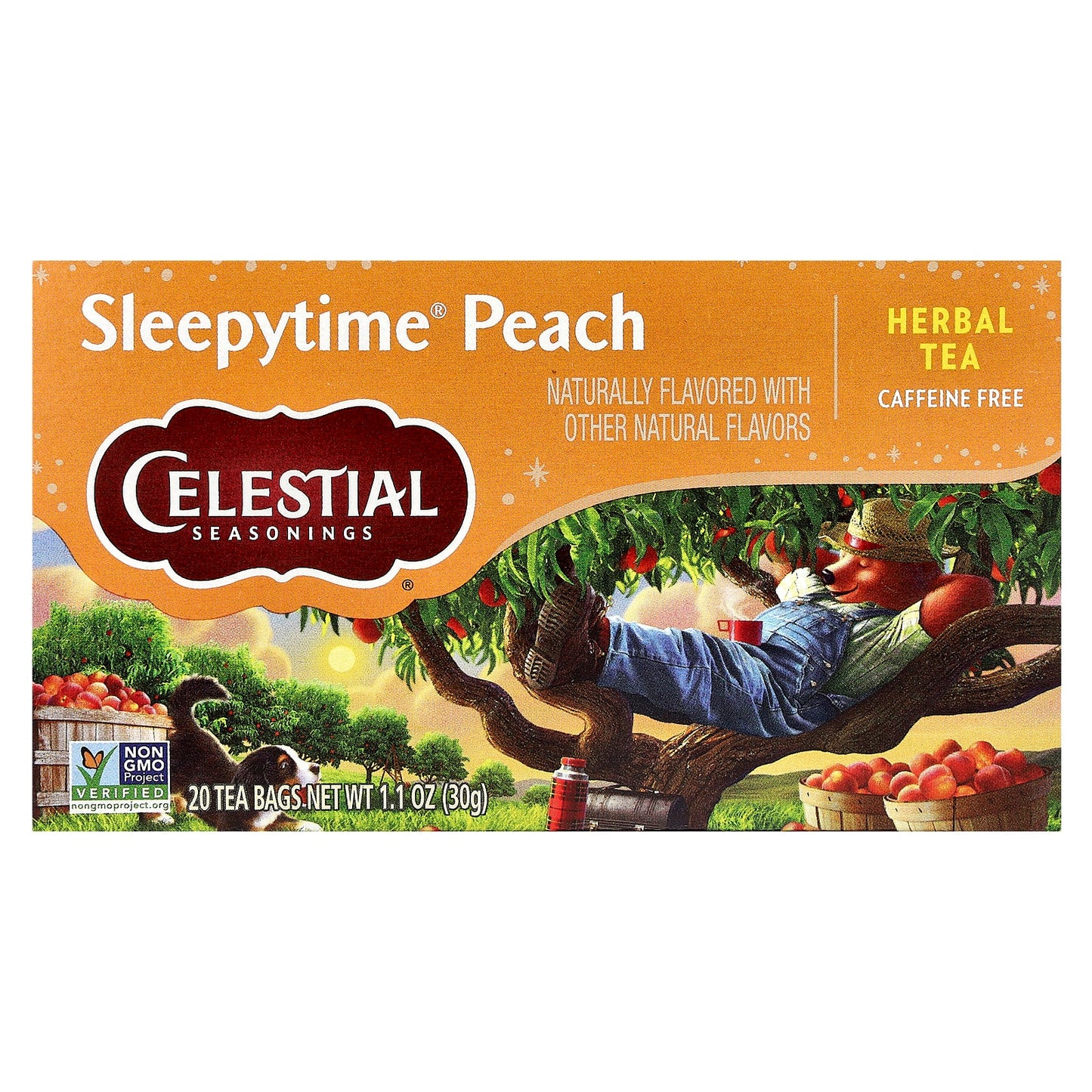 Celestial Seasonings Sleepytime Peach Caffeine Free Herbal Tea - Image 1