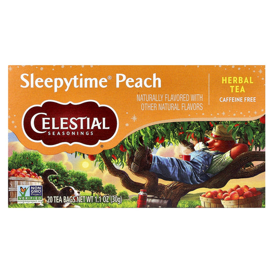Celestial Seasonings Sleepytime Peach Caffeine Free Herbal Tea - Image 1