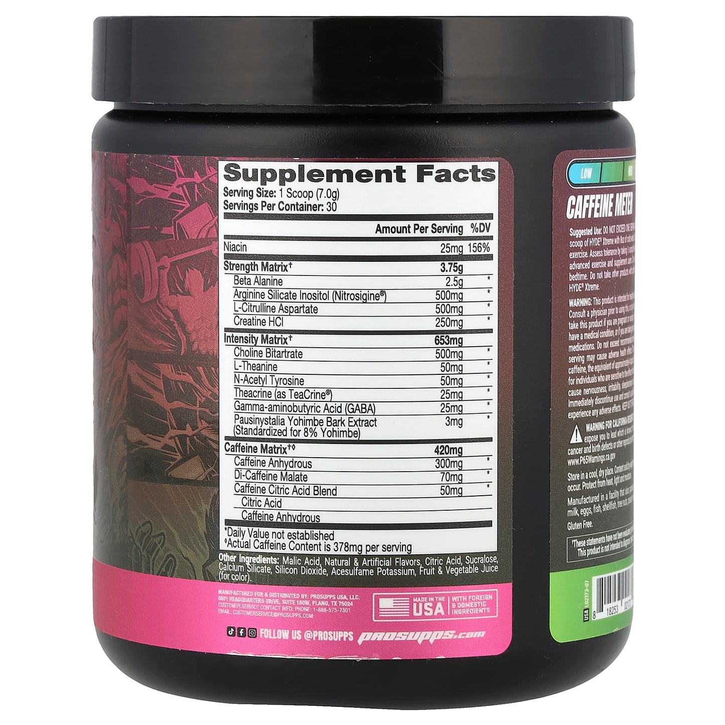 ProSupps, Hyde Xtreme®, Hard-Hitting Energy Pre Workout, Watermelon, 7.4 oz (210 g) - Image 2