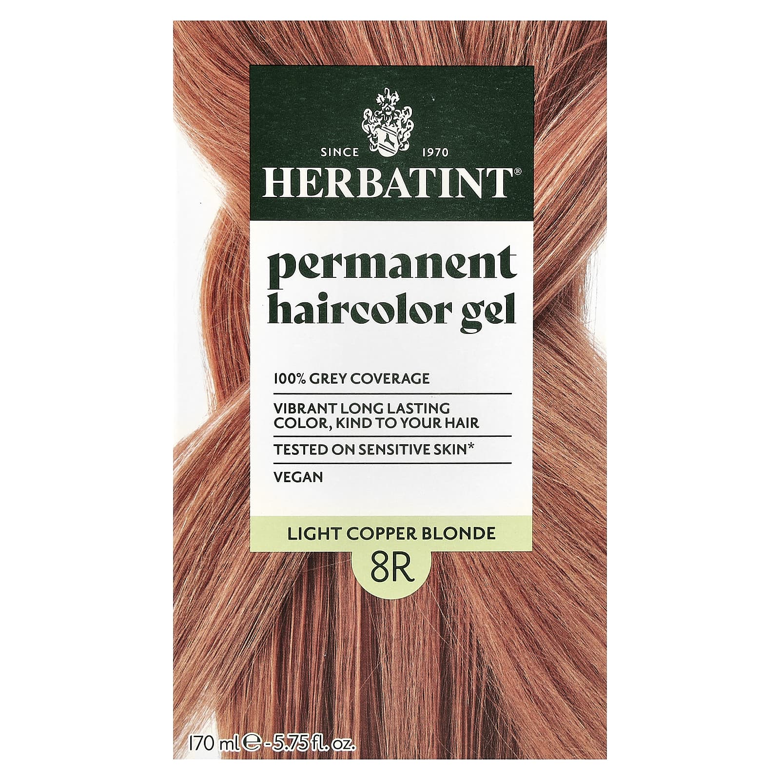 Herbatint 8R Permanent Haircolor Gel - Light Copper Blonde 5.75 fl oz - Image 1